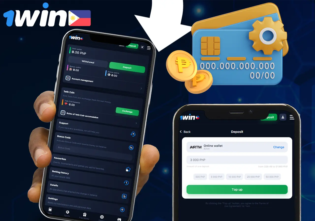 What deposit methods are available in the 1Win app and how to deposit to your account